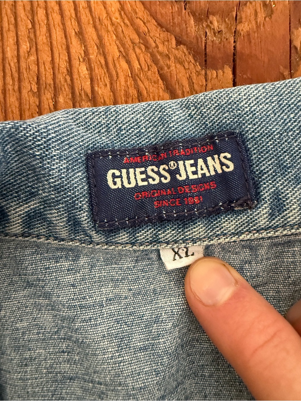 VINTAGE Guess Light Blue Denim Sleeveless vest - Picture 4 of 5